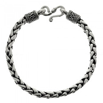 8" (20cms) Thai Chain Silver Bracelet - 5mm Wide