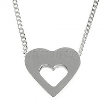 Little Silver Heart Pendant - PT175