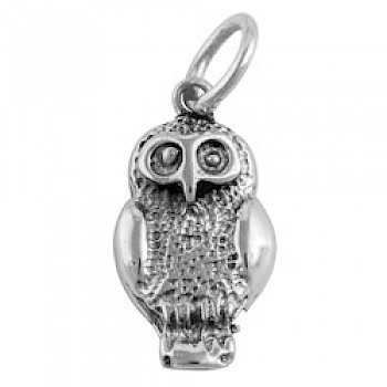 Little Owl Silver Pendant - 23mm - AL108