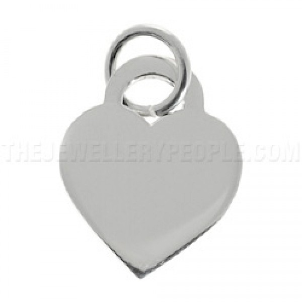 Lock Heart Silver Charm