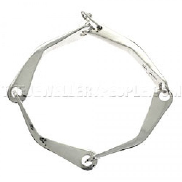 Long Angles Silver Bracelet
