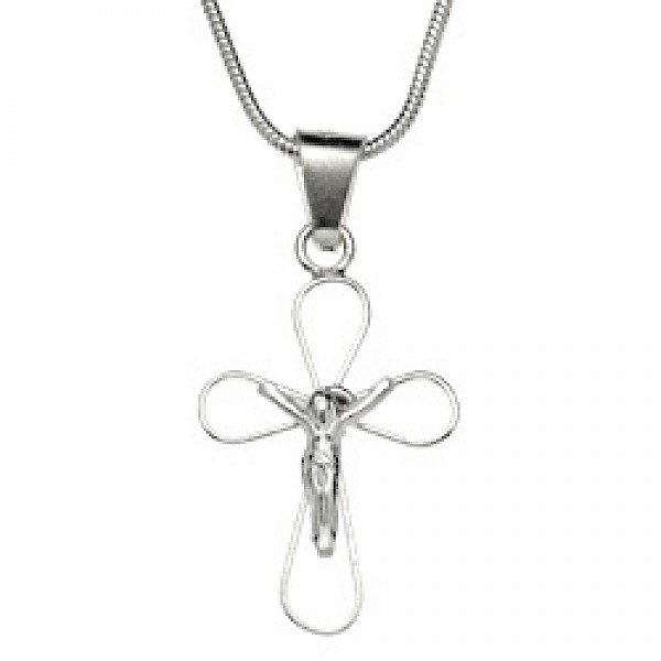 Loop Silver Crucifix Pendant - RN085