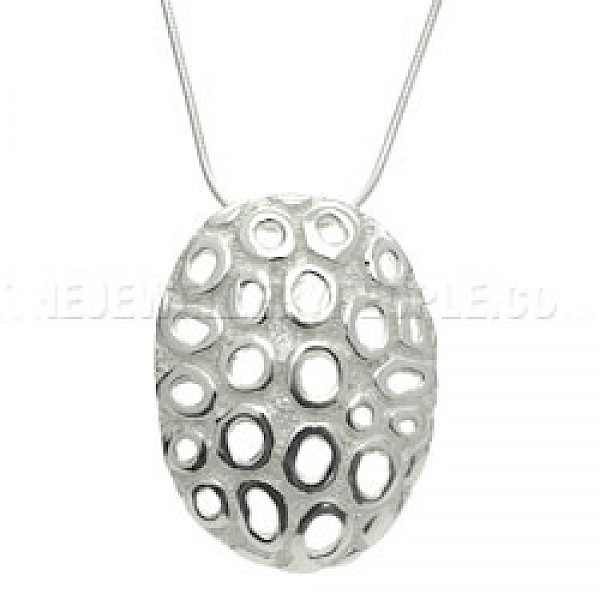 Many Ovals Silver Pendant - PT560