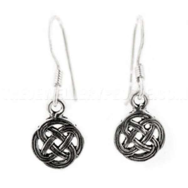 Mini Celtic Knot Silver Earrings