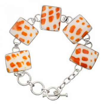 Orange Mitre Shell Bracelet