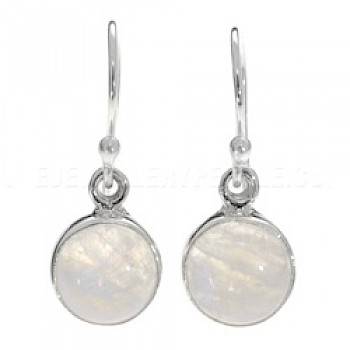 Moonstone & Silver Earrings - 10mm