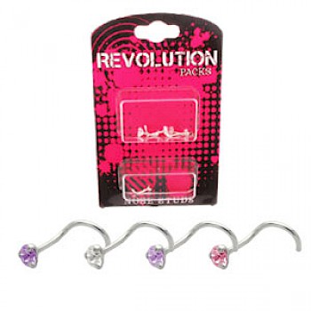 Nose Stud Revolution Pack - Round Jewels