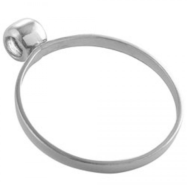 Open Circle Silver Pendant - PT668