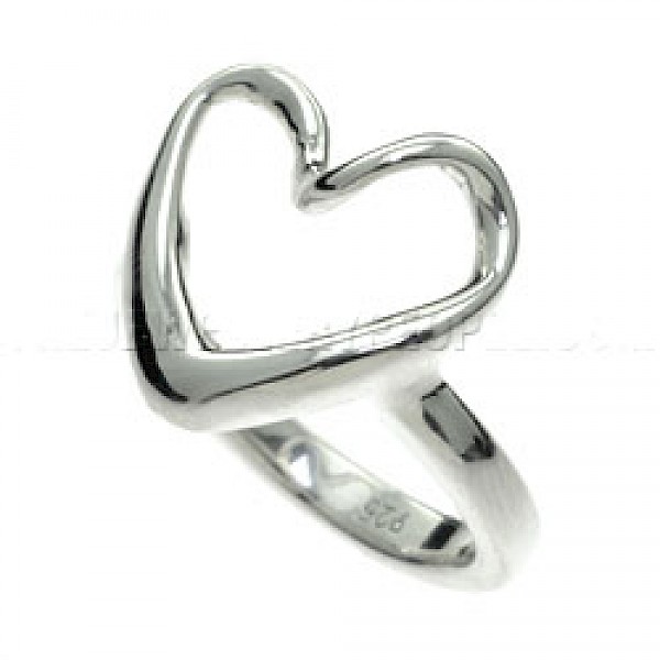 Open Heart Silver Ring - RG171