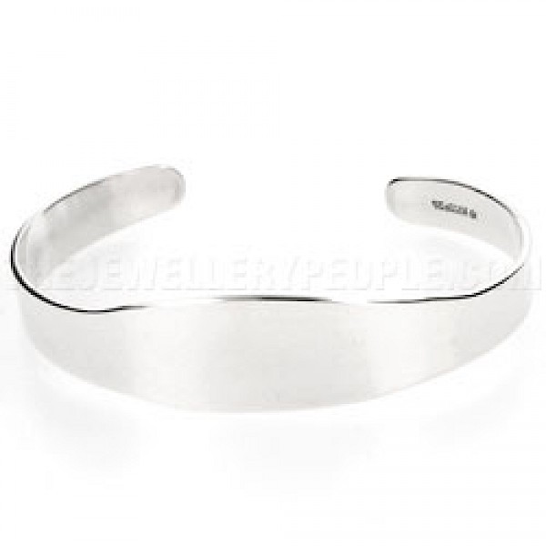 Open Silver Bangle - 15mm Wide