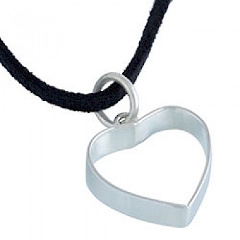 Open Silver Heart Pendant - PT678