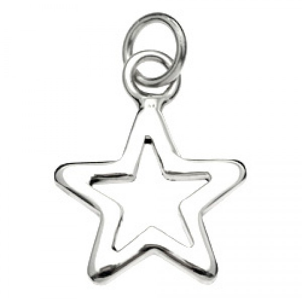 Open Star Silver Charm