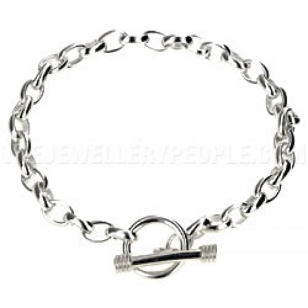 Oval Link Silver Bracelet