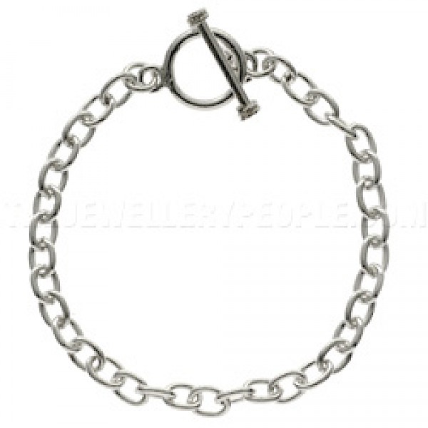 Oval Links Silver Chain Bracelet