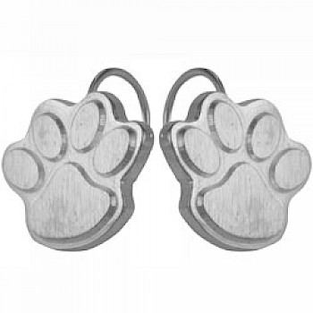 Paws Silver Earrings - French Wire - 15mm Wide