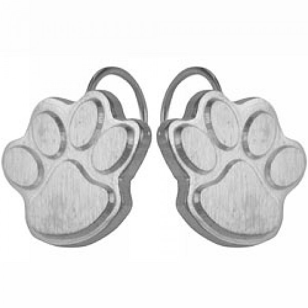 Paws Silver Earrings - French Wire - 15mm Wide - AL011