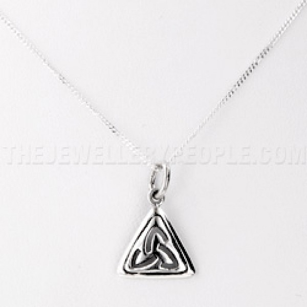 Petite Triangle Silver Pendant - PT525