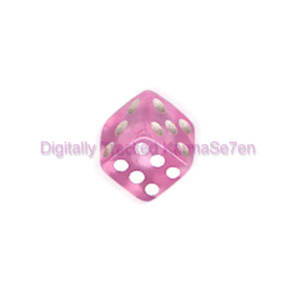 Pink Acrylic UV Threaded Dice