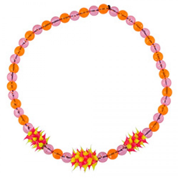 Pink & Orange Bead Necklace