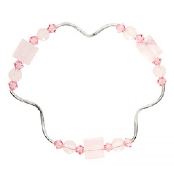 Pink Glass Beads Bracelet