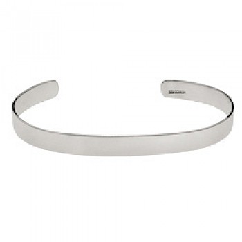 Plain Engraveable Bangle - 7mm Wide - BA052
