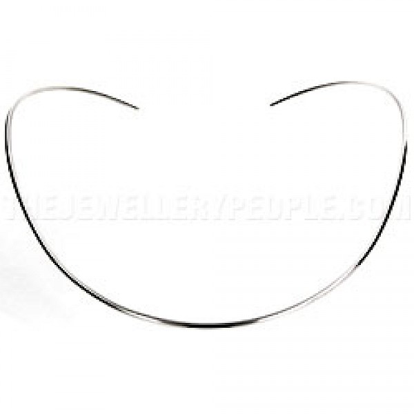 Plain Round Flexible Silver Collar - 3mm