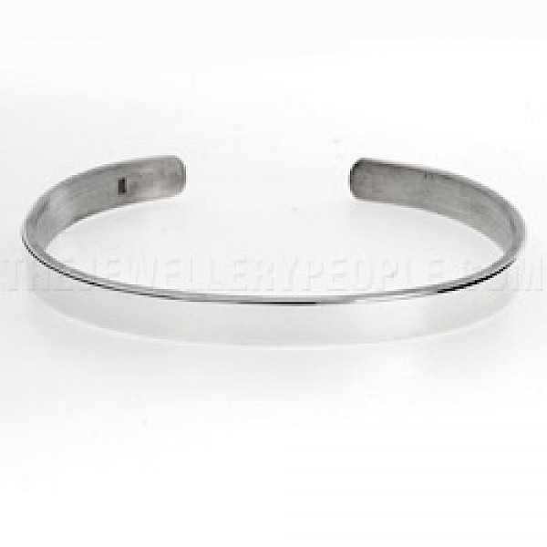 Plain Silver Band Unisex - Large - 6.5mm Wide