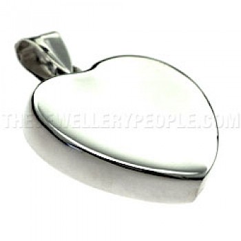 Polished Boxed Heart Pendant - L9653