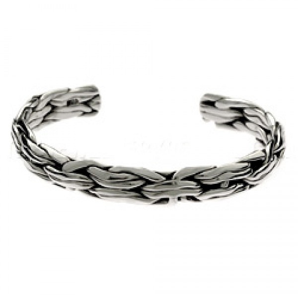 Polished Celtic Knot Bangle - 10mm Wide