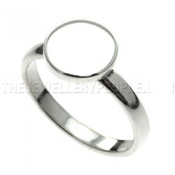 Polished Circle Silver Ring