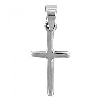 Polished Cross Silver Pendant - RN112