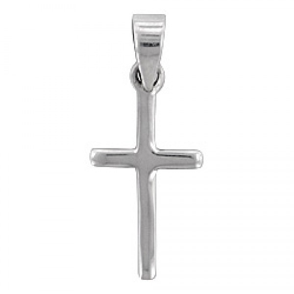 Polished Cross Silver Pendant - RN112