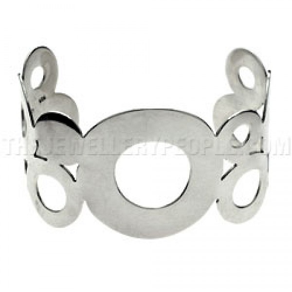 Polished Polo Bangle - 42mm Wide