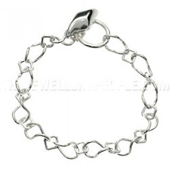 Polished Silver Chain Bracelet