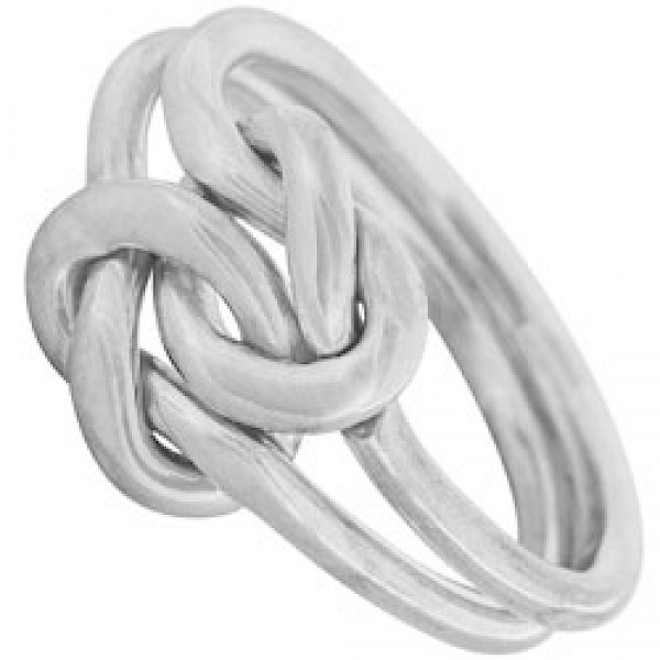 Polished Silver Double Knot Ring