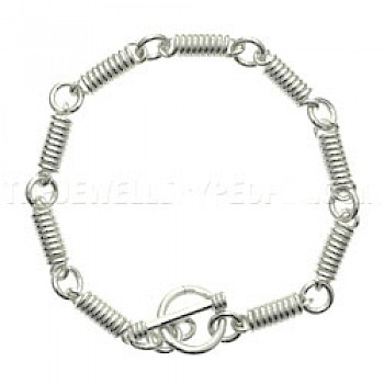 Polished Springs Silver Bracelet