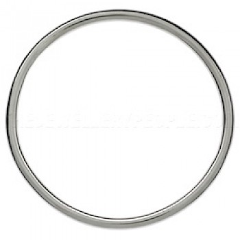 Polished Tubed Silver Bangle - 5mm