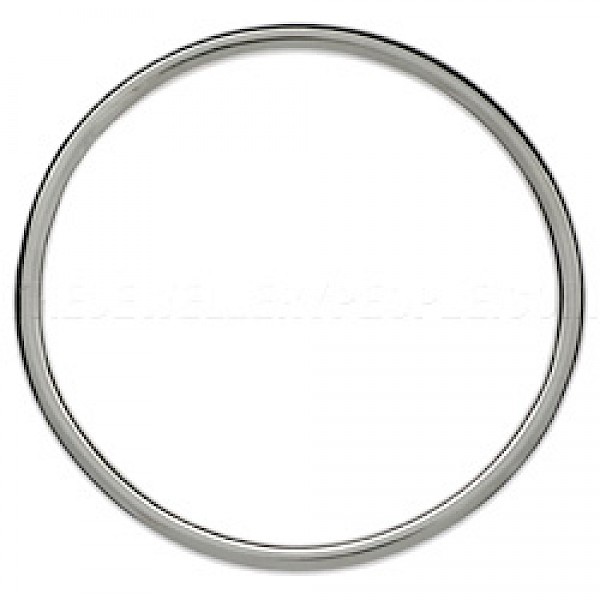 Polished Tubed Silver Bangle - 5mm