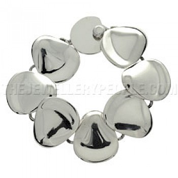 Polished Petals Silver Bracelet