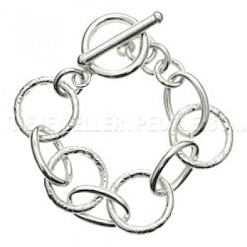 Polka Dot Silver Chain Bracelet
