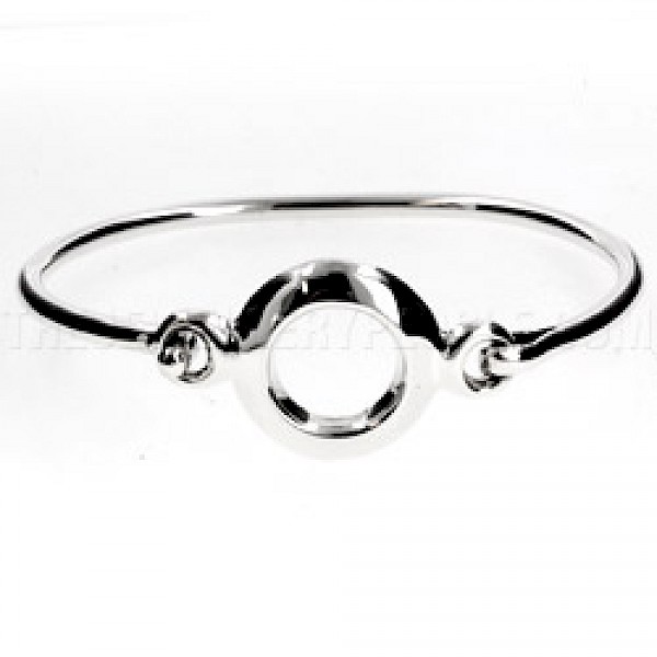 Polo Catch Silver Bangle - 3mm Solid