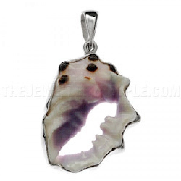 Purple Clam Shell Silver Pendant - SL219