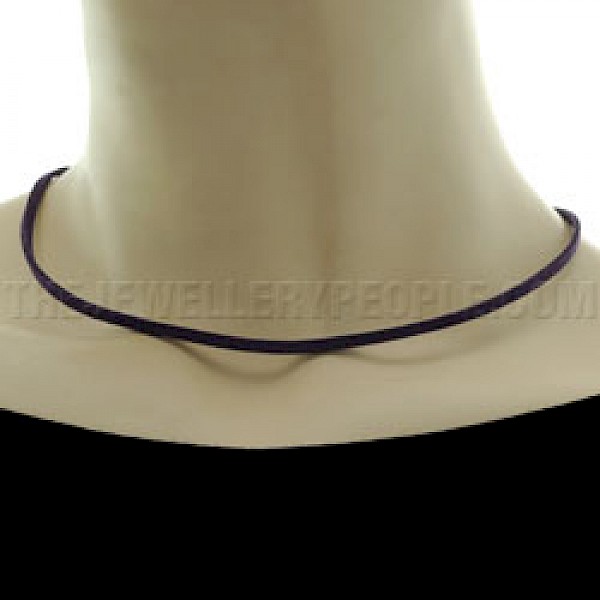 Purple Suede Necklace - Single Strand