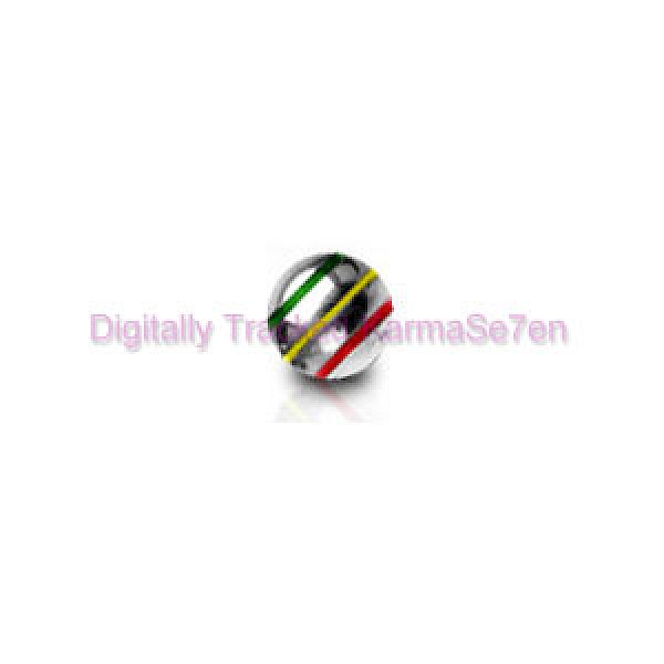 Rasta Stripes Surgical Steel Threaded Ball