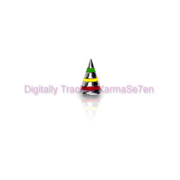 Rasta Stripes Surgical Steel Threaded Cone