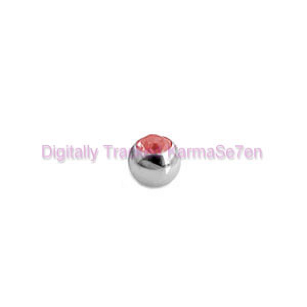 Red Jewelled Surgical Steel Threaded Micro Ball (1.2mm x 3mm)