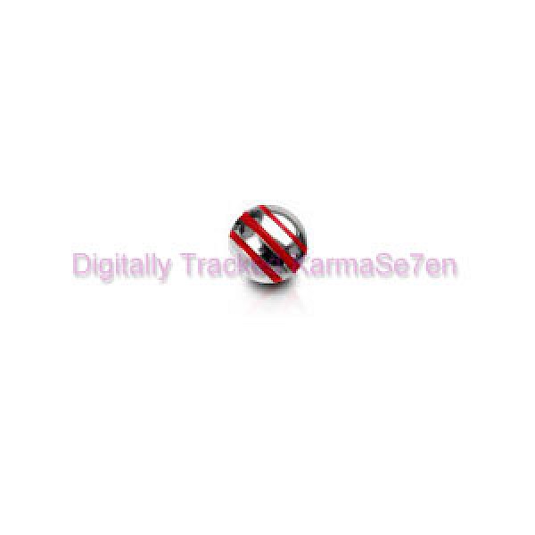 Red Stripes Surgical Steel Threaded Micro Ball