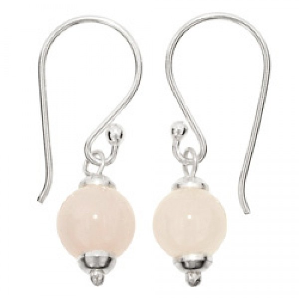Rose Quartz Earrings - 30mm Long