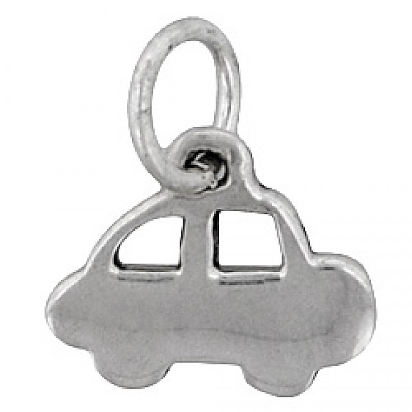 Round Car Silver Charm