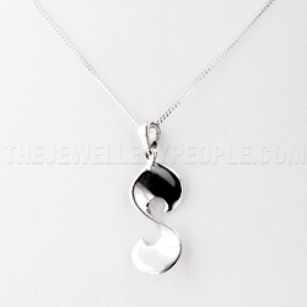 S Twist Silver Pendant - PT520